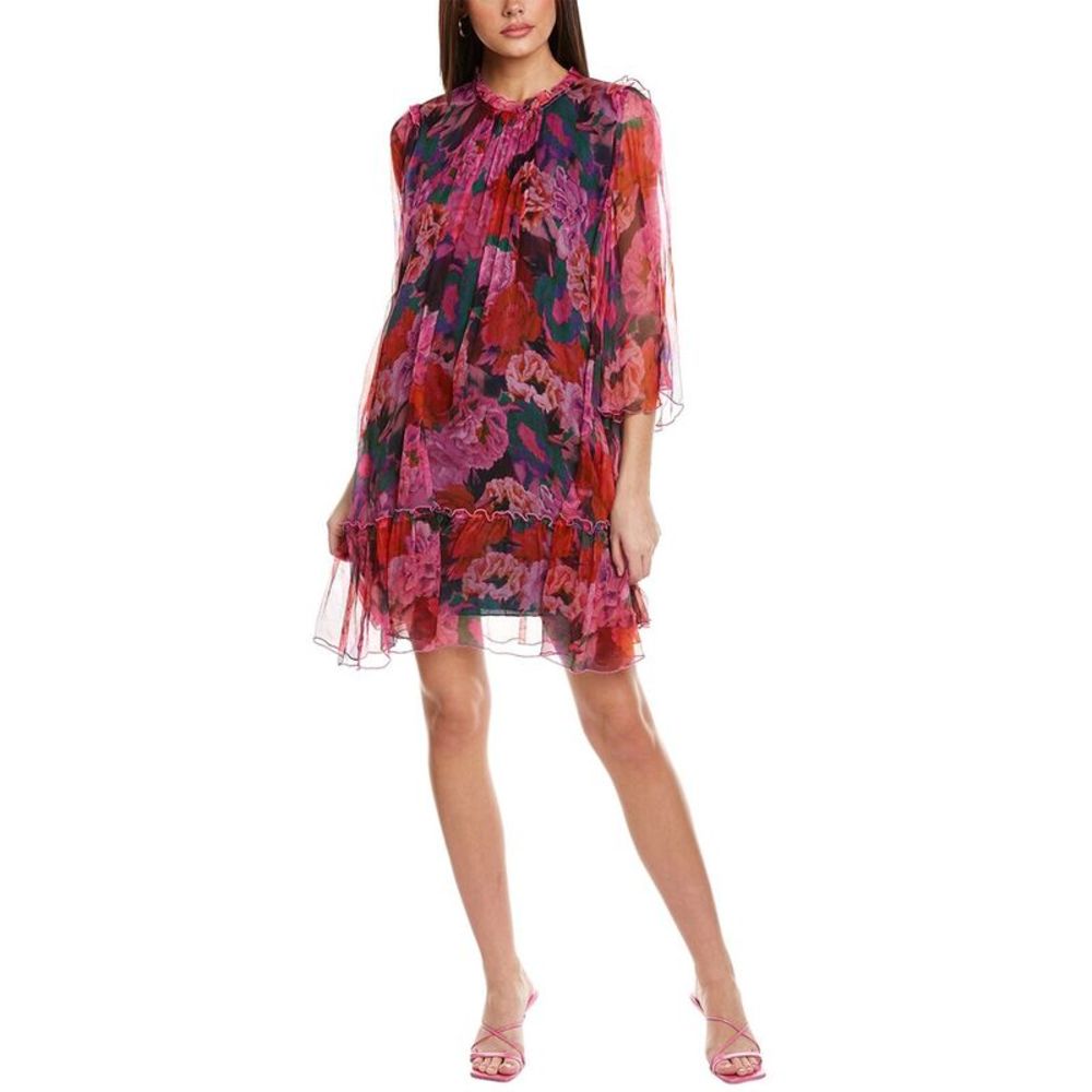 Johnny Was Visions Silk Mini Dress